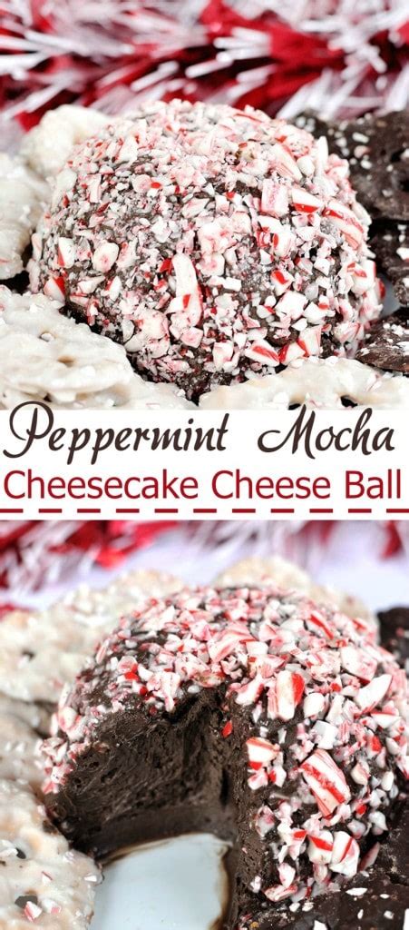 Peppermint Mocha Cheesecake Cheese Ball Dip Recipe Creations