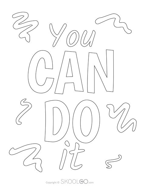 You Can Do It Free Poster Skoolgo