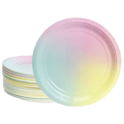 Disposable Plates 80 Count Paper Plates Ombre Party Supplies For