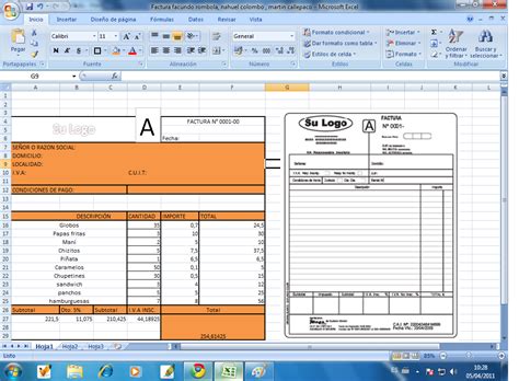 Informatica 3 Isnf Factura De Compra En Excel