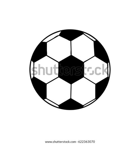 Black Silhouette Soccer Ball Element Sport Stock Vector Royalty Free
