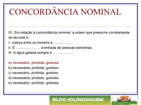Questoes Sobre Concordancia Nominal