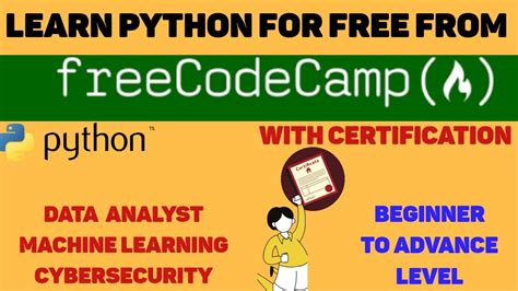 Learn about computer science and programming. Python Free Certification|Freecodecamp |Data Science ...