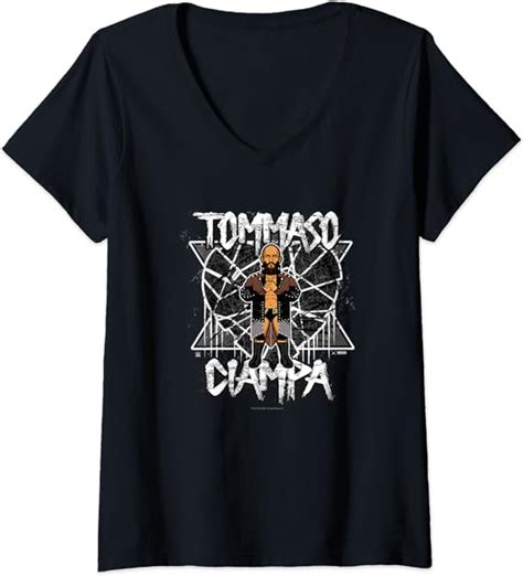 Womens Wwe Nerds Tommaso Ciampa V Neck T Shirt Uk Clothing