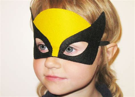 Pdf Pattern Wolverine Felt Mask Superhero Sewing Tutorial Etsy