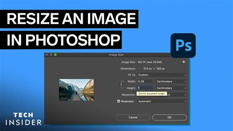 How To Resize An Image In Photoshop Youtube