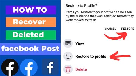 How To Recover Deleted Facebook Post Youtube