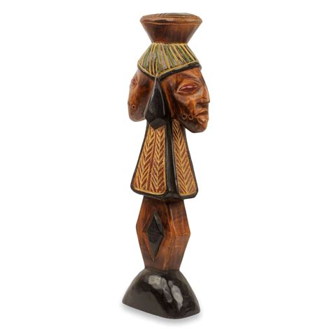 Unicef Market African Yoruba Storm Deity Wood Sculpture Carved By