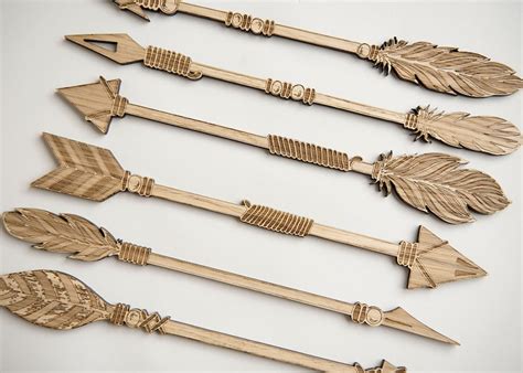 Tribal Inspired Oak Wooden Arrow Arrows Scandi Nursery Etsy Uk