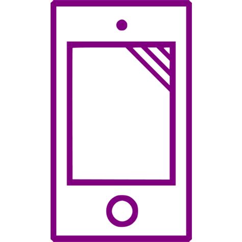 Purple Iphone 2 Icon Free Purple Phone Icons