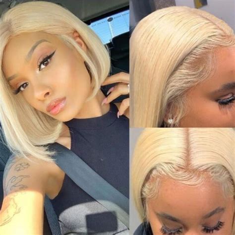 Kriyya 613 Blonde Straight Human Hair Wig 13x6 Bob Lace Front Wigs 150