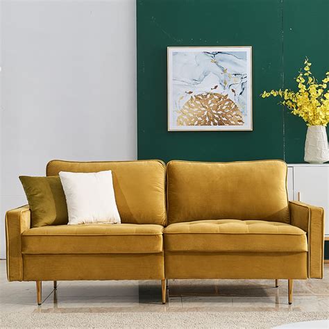 Clearancefabric Sofas For Small Spaces Mid Century Modern Velvet