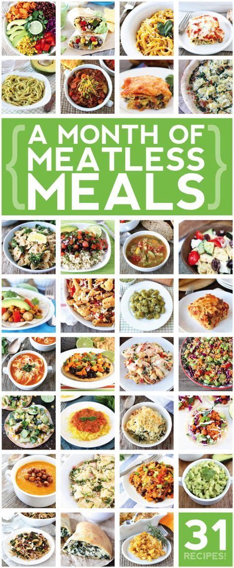 31 Meatless Meals | Vegetarian recipes easy, Meatless ...