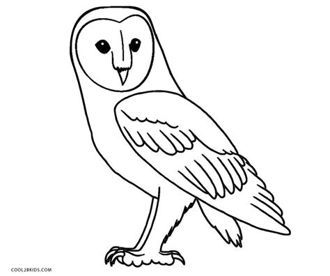 Printable Barn Owl Coloring Pages