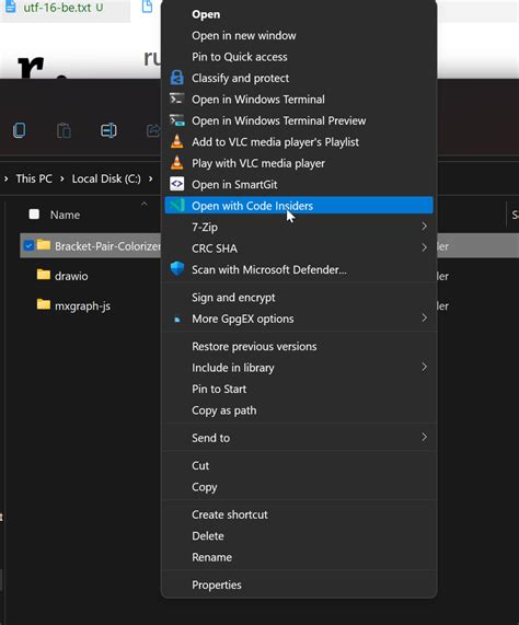 Add Open With Code To Windows 11 Explorer Context Menu · Issue