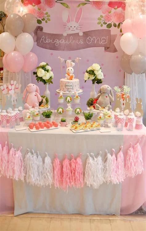 Cute Bunny First Birthday Birthday Party Ideas For Kids Decoracion