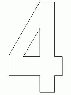 Bakers use the template with the number 3 to shape the cake. Number - four printable template Gabe's 4th birthday shirt ...