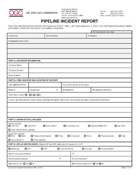Incident Hazard Report Form Template Printable Accident In Hazard 98280