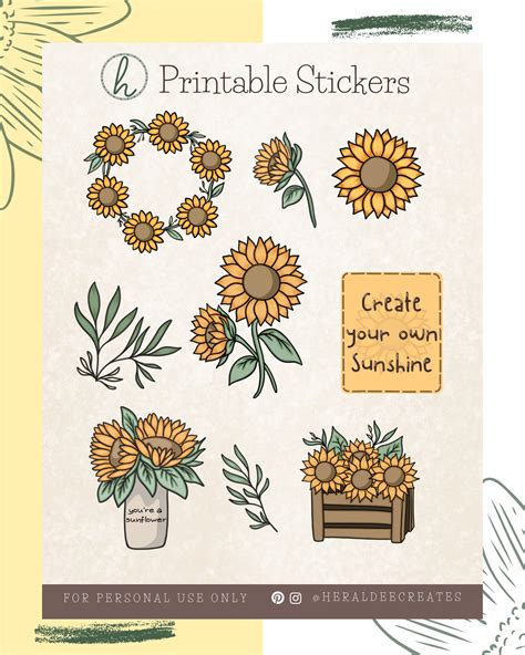 Printable Aesthetic Stickers For Journal Printable Word Searches