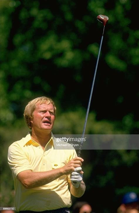 Closeup Of Jack Nicklaus In Action On Sunday At Augusta National