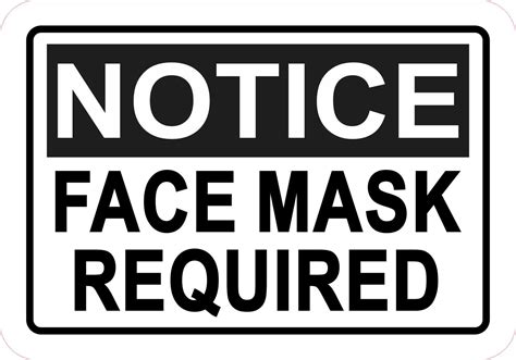 Stickertalk Notice Face Mask Required Magnet 5 Inches X 35 Inches