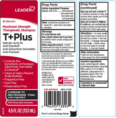 Leader Maximum Strength Therapeutic T Plus Anti Dandruff Anti