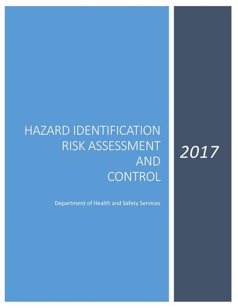 PDF Hazard Identification Risk Assessment And Control Hazard