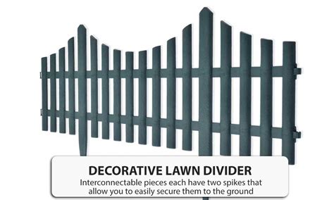 17 Pieces Lawn Divider 10m Outdoor Garden Decor Fence Panel Edging