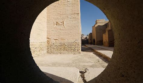 Ancient Iraqi City Of Babylon Designated Unesco World Heritage Foto