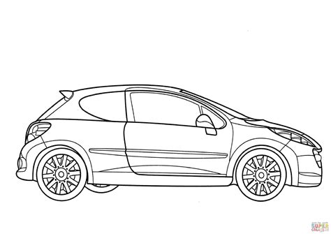 Dibujo De Peugeot 207 Rc Para Colorear Dibujos Para Colorear Imprimir