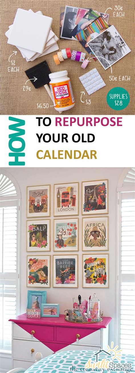 How To Repurpose Your Old Calendar Diy Home Decor Handmade Home Decor Home Diy
