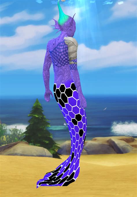 Zaneida And The Sims 4 — Alien Grid Mermaid Tail Island