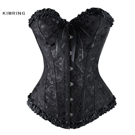 Kimring Steampunk Corsets Sexy Womens Plus Size Overbust Corset Gothic
