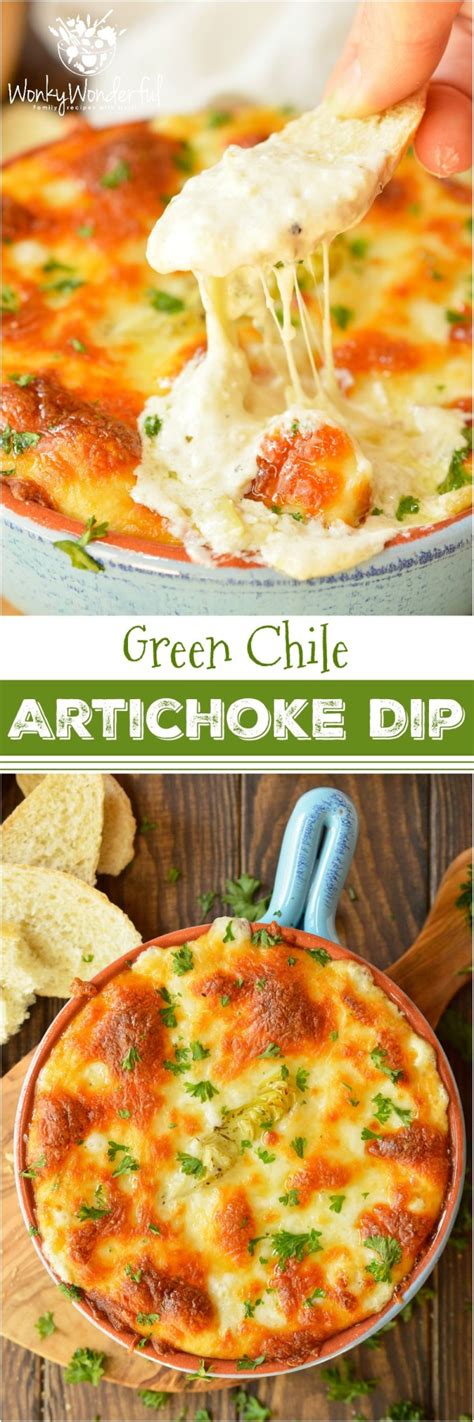 Hot Green Chile Artichoke Dip Recipe Wonkywonderful