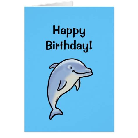 Happy Birthday Dolphin Card Zazzle