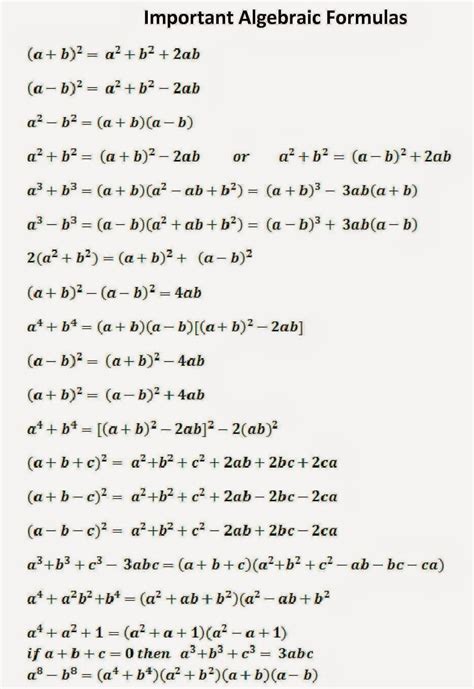 Math mf2 chapter 4 (linear equations i). SSC Adda: Algebraic Formulas Part -1 #Mathematics ...