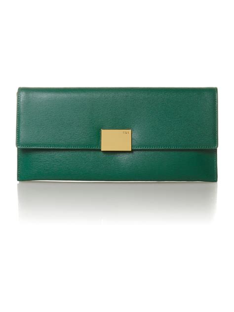 Lauren By Ralph Lauren Newbury Green Clutch Bag In Green Lyst