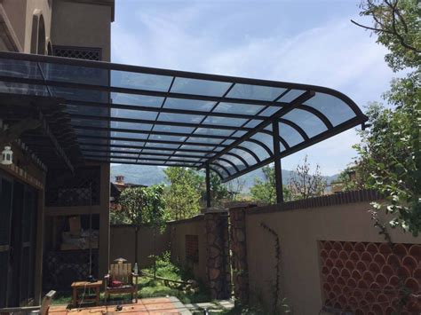 Modern Design Polycarbonate Sheet Roof / Aluminum Frame Balcony Awnings