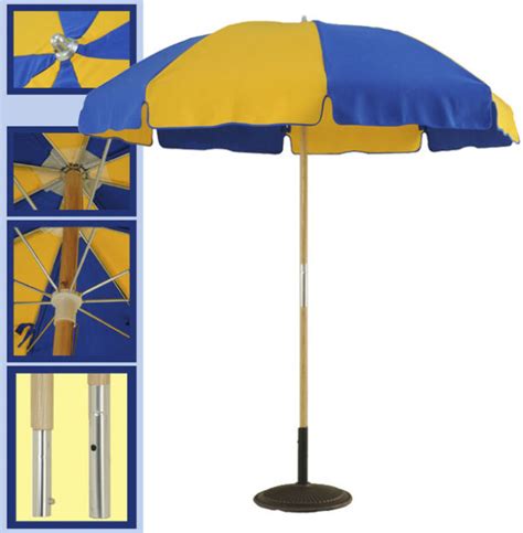 Custom Wood Beach Umbrella Pyc Awnings