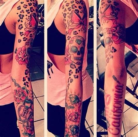 love everything girly tattoos tattoo sleeve filler leopard print tattoos