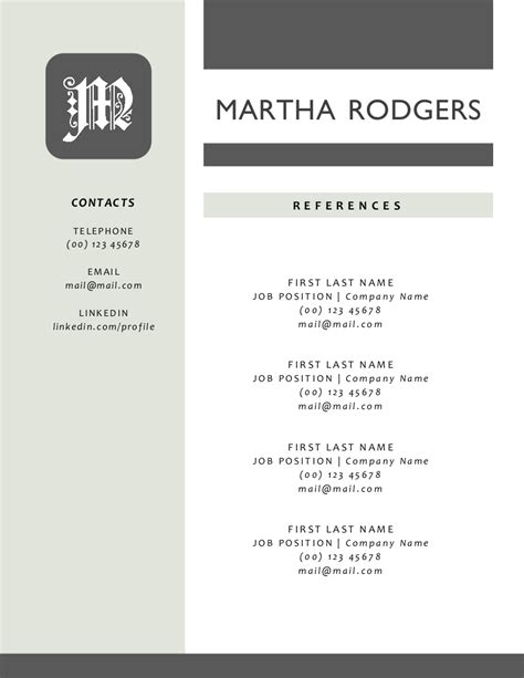 Structuring and formatting your cv. 3 in 1 modern monogram 2 p resume ~ Resume Templates on Creative Market