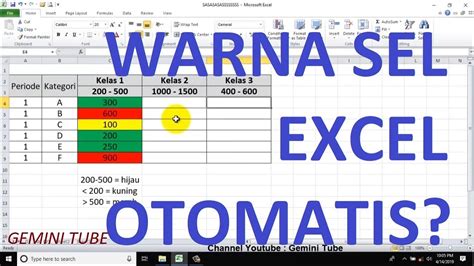 Cara Membuat Angka Perhitungan Warna Berubah Secara Otomatis Di Excel
