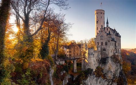 Fondos De Pantalla Alemania Castillo Otoño árboles Sol 1920x1200 Hd