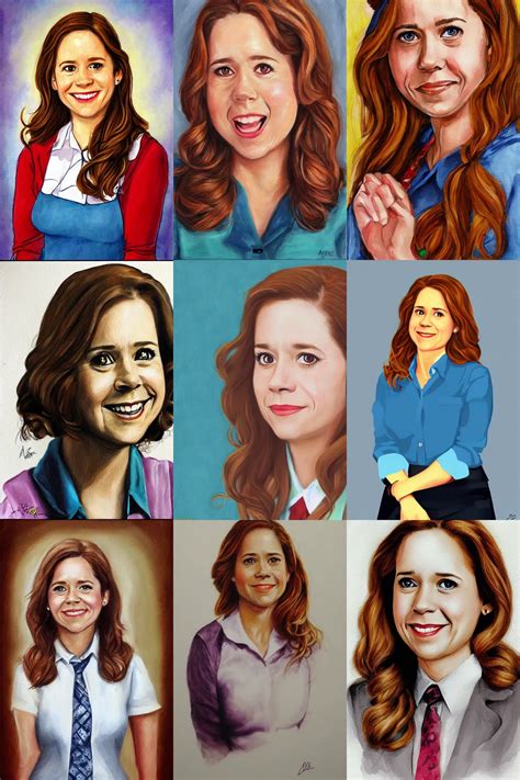 Cute Pam Beesly Portrait By Artgem Stable Diffusion Openart