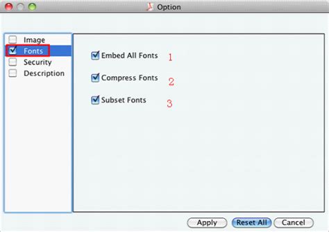 Pdf Font Data Optimizer—optimize Pdf Font Data On Macintosh