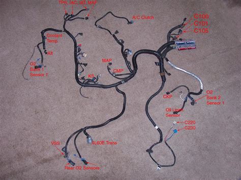 This harness includes all wiring that is needed by the pcm to run and control the fuel injection system and this is a complete wiring harness for q efi on gm engiones that are 1994 and newer. 1995 Lt1 Wiring Harness Labeled - Wiring Diagram Ops