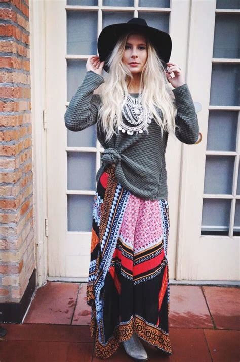 Gorgeous Winter Boho Outfit Women Hippie Chic Hippie Style Mode