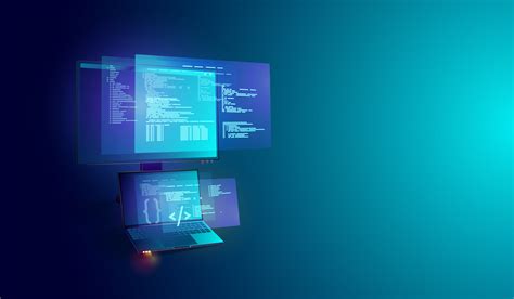 Software And Program Development On Laptop And Pc Screen Concept