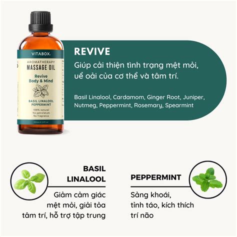 Dầu Massage Revive Aromatherapy Body Massage Oil Vitabox