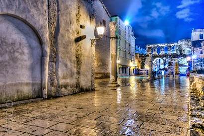 Split Croatia Hdr Night Houses Street Cities